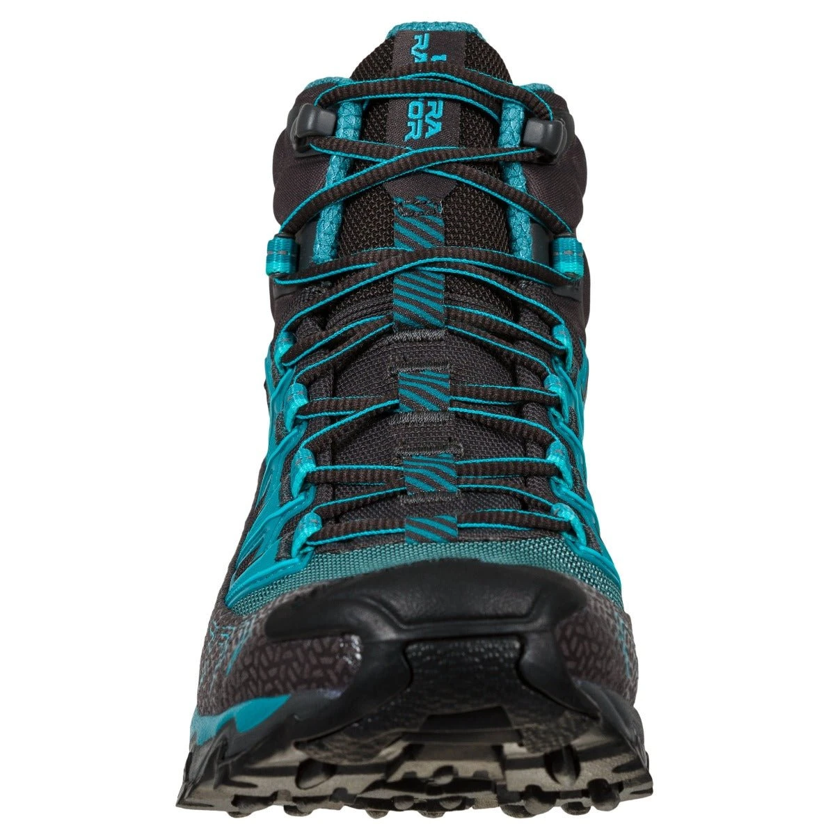 La Sportiva Ultra Raptor II Mid Wide GTX Womens Hiking Boot - Carbon/Topaz 2 La Sportiva Ultra Raptor II Mid Wide GTX Womens Hiking Boot - Carbon/Topaz - Image 2