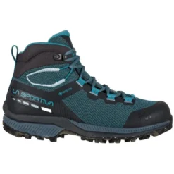 La Sportiva TX Hike Mid GTX Womens Hiking Shoe - Topaz/Carbon -Lowe Gear Adventure Shop LaSportiva TXHikeMidGTX Womens Topaz carbon 4 259709