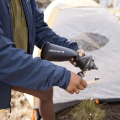 LifeStraw Peak Squeeze Bottle With Filter- 1L -Lowe Gear Adventure Shop LifeStraw Peak Squeeze Bottle 1L Mountain Blue 08