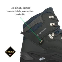 Lowa Renegade GTX MID Wide Mens Hiking Boot - Dark Grey -Lowe Gear Adventure Shop Lowa RenegadeGTXMidWideMens 02