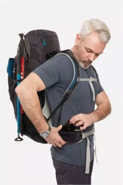Lowe Alpine Airzone Trek+ 45-55 Litre Mens Hiking Pack 15 Lowe Alpine Airzone Trek+ 45-55 Litre Mens Hiking Pack -Lowe Gear Adventure Shop Lowe Alpine Airzone Trek 45 55 Litre Mens Hiking Pack Black Pockets Person 253786