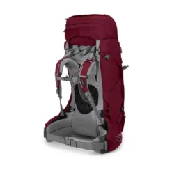 Osprey Ariel 65 Litre Womens Hiking Backpack -Lowe Gear Adventure Shop Osprey Ariel 65 Litre Womens Hiking Backpack Claret Red 21 Back 139918