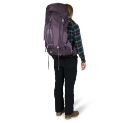 Osprey Aura AG 50 Litre Womens Hiking Backpack -Lowe Gear Adventure Shop Osprey Aura 50 Enchantment Purple 05