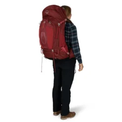 Osprey Aura AG 65 Litre Womens Hiking Backpack -Lowe Gear Adventure Shop Osprey Aura AG 65 Womens Pack Berry Sobert 03