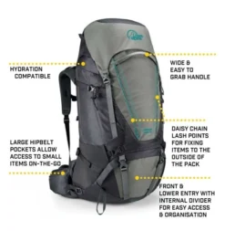 Lowe Alpine Diran ND50 60 Litre Womens Hiking Pack -Lowe Gear Adventure Shop POS LoDiranND5060 4d59499a 8148 4397 835e 7d0d9001d943 618302