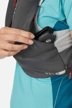 Rab Veil 6 Litre Lightweight Running Vest -Lowe Gear Adventure Shop RAB Veil 6 Litre Lightweight Vest Gargoyle Graphene 08