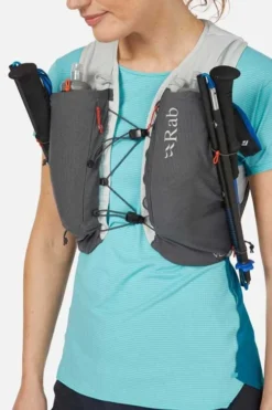 Rab Veil 6 Litre Lightweight Running Vest -Lowe Gear Adventure Shop RAB Veil 6 Litre Lightweight Vest Gargoyle Graphene 12