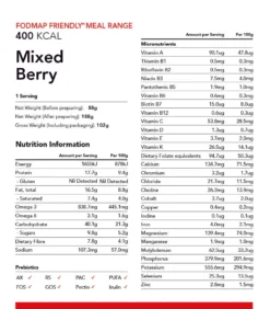 Radix Nutrition FODMAP Mixed Berry Whey Based - 400kcal 5 Radix Nutrition FODMAP Mixed Berry Whey Based - 400kcal -Lowe Gear Adventure Shop Radix Nutrition FODMAP Breakfast Mixed Berry WheyProtein 03