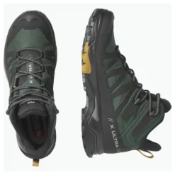 Salomon X Ultra 4 MID GTX Mens Hiking Boot - Green Gables/Black/Cumin -Lowe Gear Adventure Shop Salomon X Ultra 4 MID GTX Mens Hiking Boot Green Gables Black Cumin Both 290217
