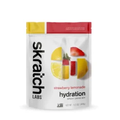 Skratch Labs Sport Hydration Drink Mix 440g - 20 Serving Resealable Bag -Lowe Gear Adventure Shop SkratchLabs SportHydrationDrinkMix440 StrawberryLemonade