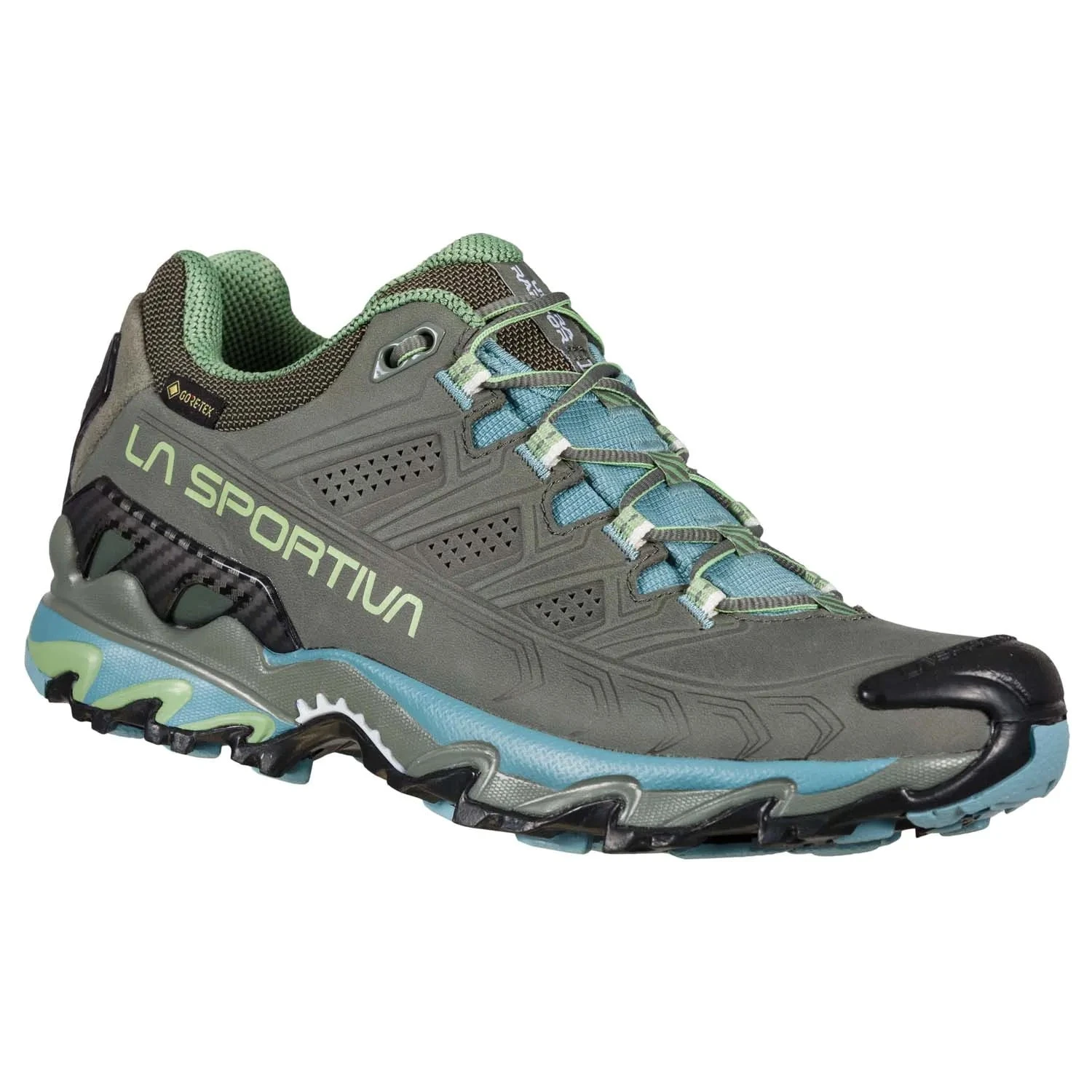 La Sportiva Ultra Raptor II Leather Wide GTX Womens Hiking Shoe - Clay/Mist 2 La Sportiva Ultra Raptor II Leather Wide GTX Womens Hiking Shoe - Clay/Mist - Image 2