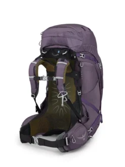 Osprey Aura AG 65 Litre Womens Hiking Backpack -Lowe Gear Adventure Shop auraag65 enchantmentpurple 2 802251