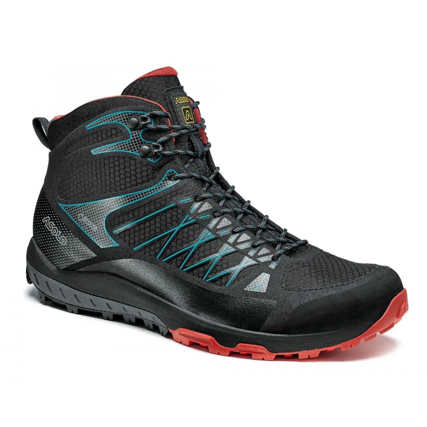 Asolo Grid Mid GV Mens Hiking Boot - Black/Red 1 Asolo Grid Mid GV Mens Hiking Boot - Black/Red